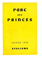Programme du PARC DES PRINCES Arrivée  GP des Nations 1959   (1er A. MOSER)