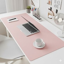 Tapis de bureau noir cuir