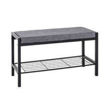 Range-Chaussures avec Siège "Mia" 80cm Gris