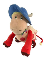 10⚜️ Peluche Doudou Le Manège Enchanté La Vache Azalée Long 34 Cm 2005 Jemini