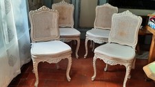 Suite de 4 Chaises Cannées