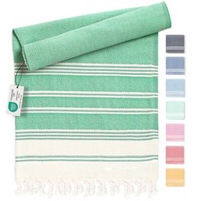 Serviette de Plage hammam – Fouta en Coton 100% recyclé - fouta Turque à séch...