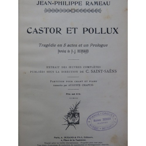 Rameau jean philippe - castor, et