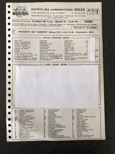 Fiche technique 1972 - fiche,