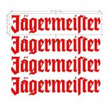 4 STICKERS Jägermeister / SPORT /MOTORSPORT  dimension  de 1 sticker 32x155mm