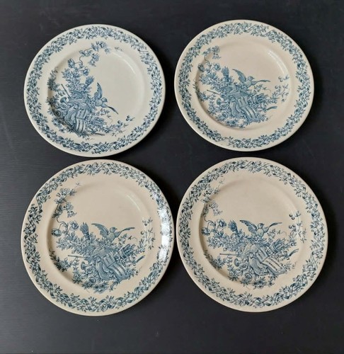 Lot assiette plate longwy - lot, 4