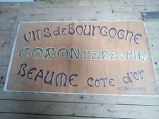 Ancienne Affiche Enseigne Vin