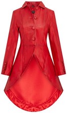 Manteau En Cuir Rouge Long