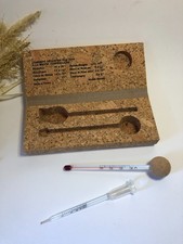 Superbe thermomètre à vin - Vinomètre - Boite d'origine en liège -Made in France