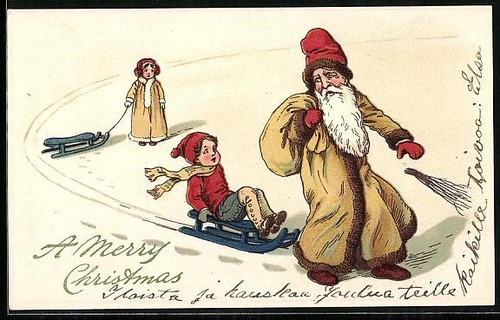Carte postale père noël avec - carte,