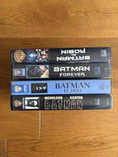 Lot 4 VHS Batman K7 Vidéo Film Keaton Kilmer Clooney Schwarzenegger 