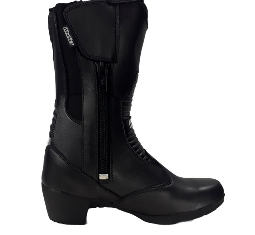 Bottes moto cuir - en,