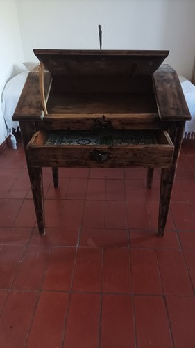 Bureau clapet ancien bois - en,