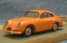 Voiture miniature au 1/43: PORSCHE 356 orange en NOREV plastique repeinte