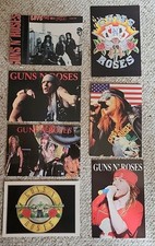 GUNS N ROSES LOT 7 CARTES POSTALES NEUVES 90 COLLECTION CHANTEURS VARIETES MUSIC
