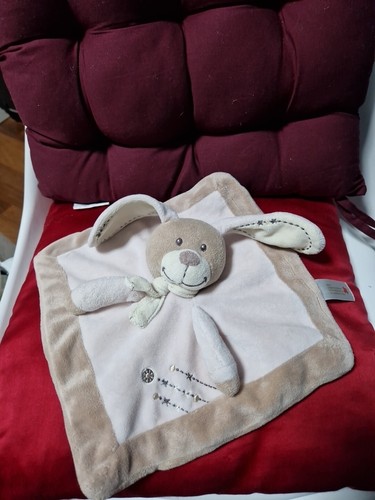 Doudou plat lapin rose - plat,