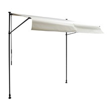 Store banne pour balcon CHENE 2 × 1,2m - Toile beige et structure grise