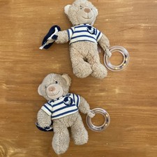 2 Peluche Doudou Ours beige