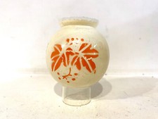 Ancien verre décoré pour lampe à essence Pigeon