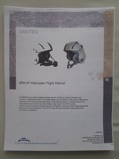 DOCUMENT RECTO VERSO TRANSAERO GENTEX SPH-5 HELICOPTER FLIGHT HELMET CASQUE