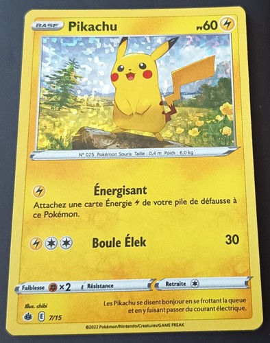 Carte pokémon pikachu 15 - pokémon, 7/15