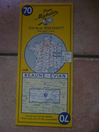 Carte michelin 70 - 70, beaune