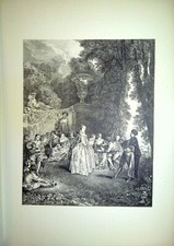 Gravure - Vénitienne Festive D'après Le Tableau De Watteau