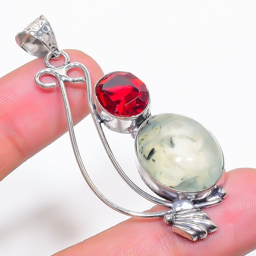 Pendentif prehnite mozambique - pendentif,