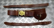 Vintage Royal Marines Production Marron Épée Ceinture non Polies No2 Britannique
