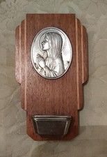 Bénitier à la Vierge en bois