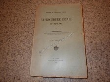 1910.La procédure pénale