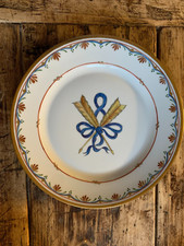 Assiette Porcelaine fine, Franc- Maçon.