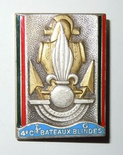 INSIGNE LEGION - 71 - 4° COMPAGNIE DE BATEAUX BLINDES - Drago RETIRAGE R.82