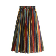 Femme rayé coton - femme, jupe
