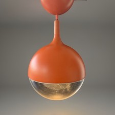 Suspension IKEA Vintage Vaster Orange Métal Et Plastique 90’s Pépite Space Age