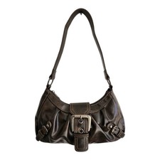 Sac à Main Cuir Femme Vintage bandoulière élégant pu Chic- Noir / Café 