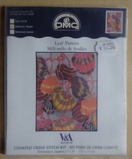 § kit point de croix compté DMC : méli-mélo de feuilles