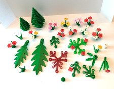pièces lego  lot  arbres sapins fleurs végétation décoration