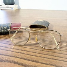 Lunettes anciennes dorées