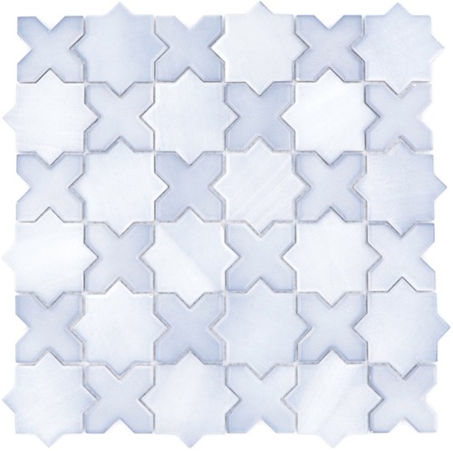 Carrelage mosaïque argent mat - carrelage,
