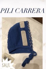 Pili Carrera Baby Blue  Bonnet Infant Hat NWT Size S