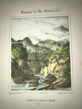 REUNION ISLAND GRAND SERRE 1847 ROUSSIN LARGE NICE ANTIQUE VIEW 19 CENTURY