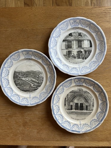 Assiettes parlantes fin 19e - assiettes,