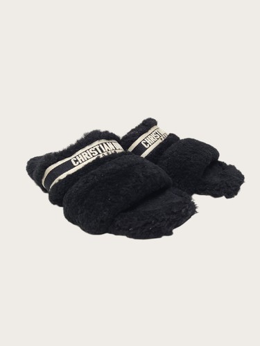 Dior mules shearling noir - dior,