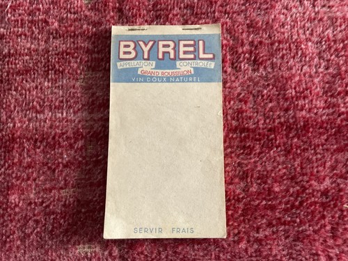 Byrrh carnet de bistrot - :,