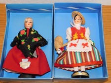 vintage 17cm LOT 2 POUPEE EROS en costume FOLKLORE traditionnel TENERIFE VENISE