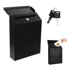 Boîte aux Lettres, 29 x 22 x 6,5 cm Boîte aux Lettres Rétro en Fer avec Serru...