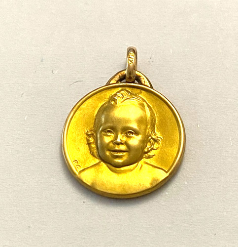 Ancien pendentif plaqué or - plaqué,