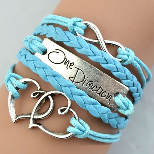 Bracelet vintage bleu infini - vintage,