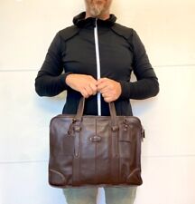 Lancel Grand Hotel - Porte-documents Cartable en cuir brun